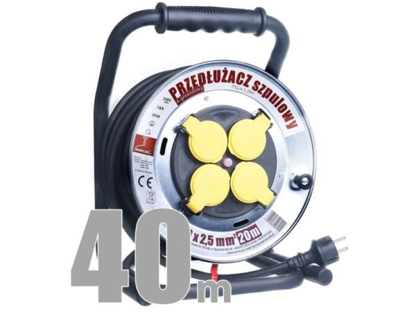 Rumlux 40 m förlängningskabel gummi 3x2,5 PSG/4-3-40 Rum-Lux