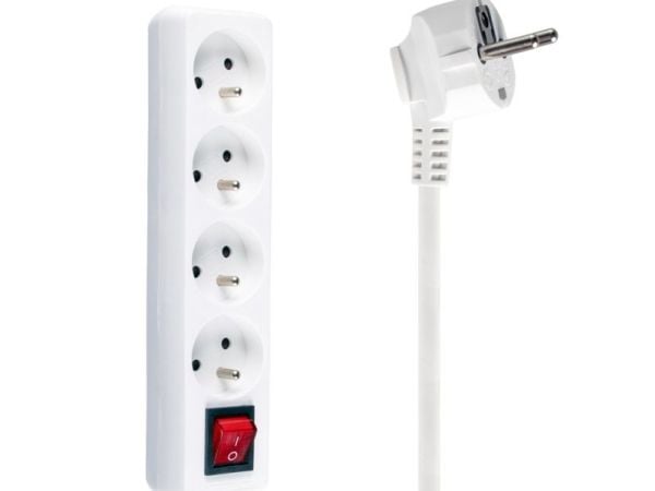 Standard Libox power strip with 4 sockets 1.5m white (LB0083-1.5)