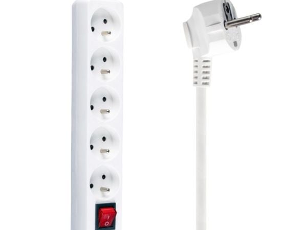 Standard Libox power strip 5 sockets 1.5m white (LB0085-1.5)