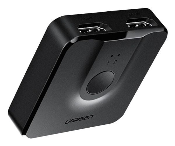 Ugreen - Video/lyd splitter/bryter - bi-directional - 2 x HDMI - stasjonær