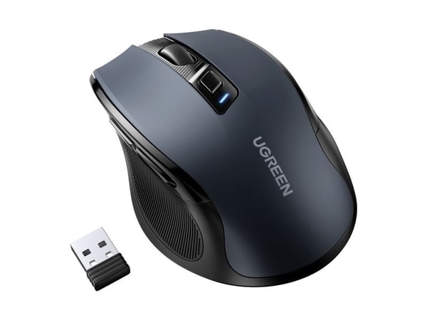 Ugreen 6957303898558, högerhand, Optisk, Trådlös RF + Bluetooth, 4000 DPI, Svart