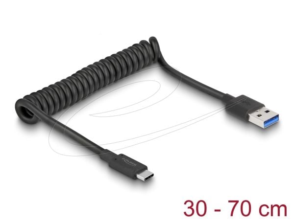 Delock USB 3.1 Gen 2 kierrekaapeli Type-A uros Type-C uros - Adapter til direkte tilslutning - USB 3.1 Gen 2 - USB-C 3.1 Gen 2 x 1 - lajittelu