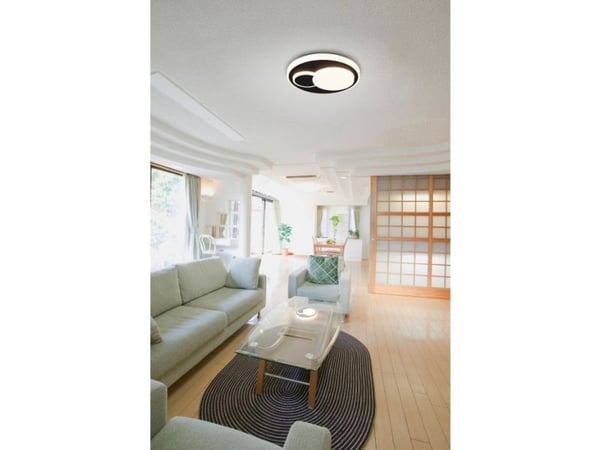 EGLO LEPRESO CEILING 2300LM Ø380 SVART/HVIT