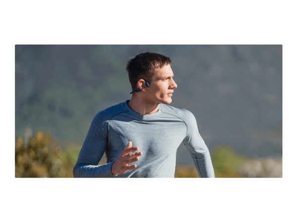 SHOKZ OpenRun trådlöst headset med halsband, sport Bluetooth, blå