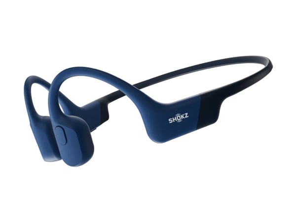 SHOKZ OpenRun - Hodetelefoner med mikrofon - åpent øre - bak-nakken-montering - Bluetooth - trådløs - blå SHOKZ OpenRun - Hodetelefoner med mikrofon - åpent øre - bak-nakken-montering - Bluetooth - trådløs - blå