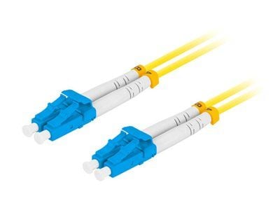 Lanberg - Koblingskabel - LC/UPC (hann) til LC/UPC (hann) - 1 m - 3 mm - fiberoptisk - dupleks - 9 / 125 micron - G.657.A1 - halogenfri - gul - (an...