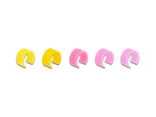 Delock nettverkskabel RJ45 Cat.6A S/FTP med fargede klips 2 m
