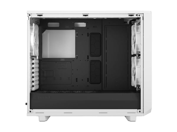 Fractal Design Meshify 2 Lite - Tower - utvidet ATX (E-ATX) - sidepanel med vindu (herdet glass) - ingen strømforsyning (ATX) - hvit TG-klar farget...
