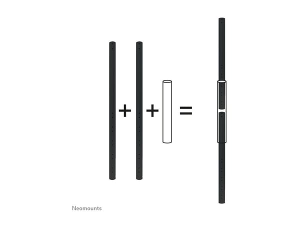 Neomounts FPMA-CPCONNECTBLACK, Musta, Terästä, 50 kg, Katto, 0 - 172 mm, 0 - 60 mm