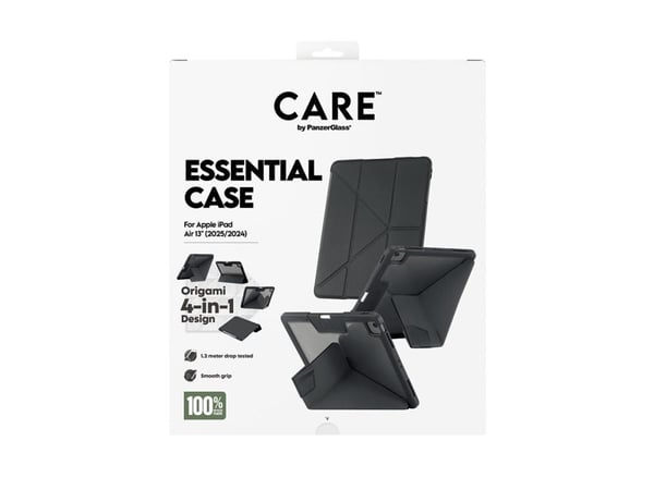CARE by PanzerGlass TPU Essential Case Black iPad Air 13" (2026/2025/2024)