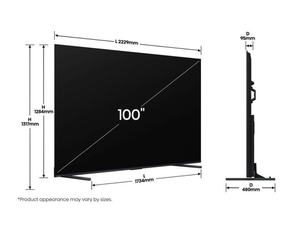 Hisense 100E7Q PRO, QLED TV - (253 cm (100 tommer), svart, UltraHD/4K, trippel tuner, USB-opptak, time shift, 144Hz panel) [energiklasse E] (100E7Q...