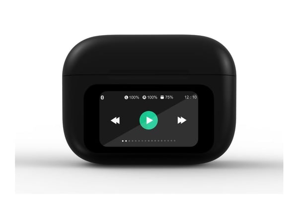 Gembird TWS-LCD-ANC-01-BK - True wireless-hörlurar med mikrofon - inuti örat - Bluetooth - aktiv brusradering - svart