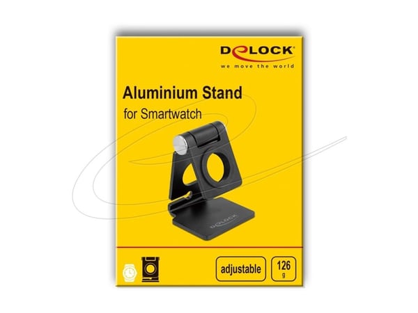 Delock - Holder for smart armbåndsur - justerbar - svart