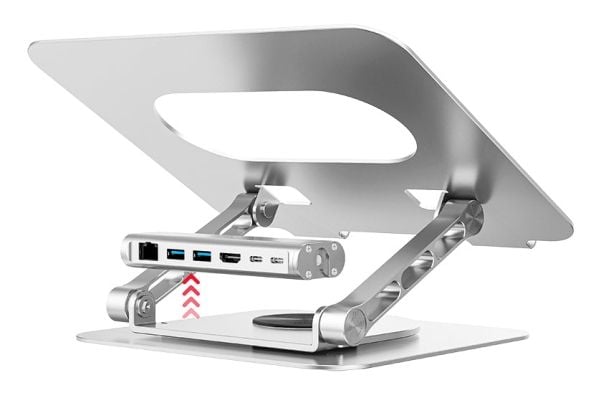 Unitek bærbar stativ med avtakbar USB-C HDMI 1.4-hub, 4K PD 100W