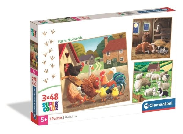 CLE-pussel 3x48 SuperColor Farm Moments 25791 CLE-pussel 3x48 SuperColor Farm Moments 25791