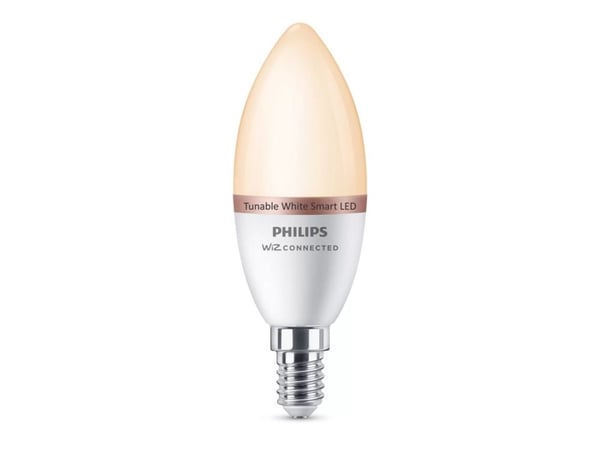 Philips LED-älylamppu C37, E14-kanta, 470 lm, Wi-Fi/Bluetooth, Wi-Fi 4 (802.11n), 802.11b, 802.11g, LED, E14, C37, 2700 K