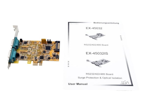 Exsys EX-45032 - Seriell adapter - PCI Express x1 - RS-232/422/485/V.24 x 2