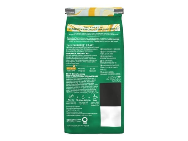 Starbucks Blonde Espresso Roast hela bönor 200 g