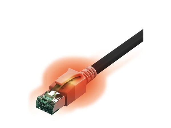 EasyLan DualBoot LED - Koblingskabel - RJ-45 (hann) til RJ-45 (hann) - S/FTP, PiMF - CAT 6a - IEEE 802.3bt/IEEE 802.3af/IEEE 802.3an/IEEE 802.3at -...