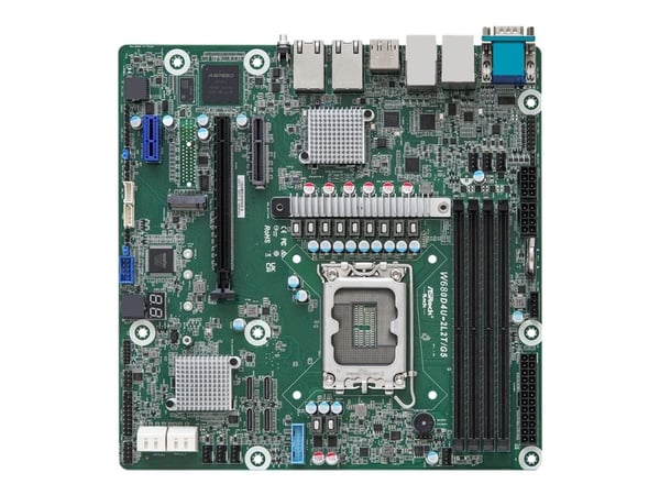 ASRock Rack W680D4U-2L2T/G5 - Hovedkort - micro ATX - LGA1700-sokkel - W680 Chipset - USB 3.2 Gen 1 - 2 x Gigabit LAN, 2 x 10 Gigabit LAN - innbygd...