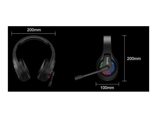 A4tech Bloody G230P - Hörlurar med mikrofon - fullstorlek - kabelansluten - 3,5 mm kontakt - svart