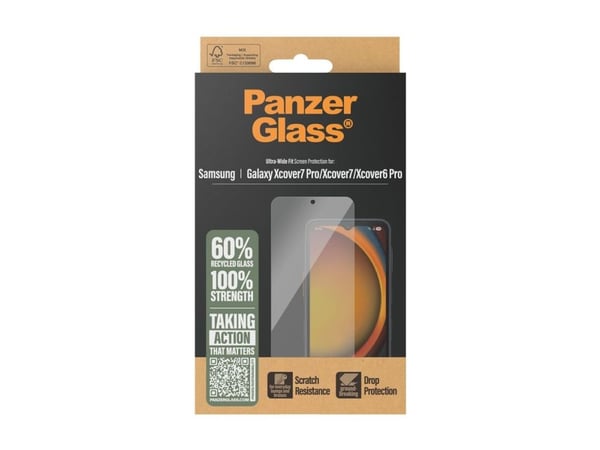 PanzerGlass ® Screen Protector Samsung Galaxy Xcover7 Pro | Xcover7 | Xcover6 Pro | Ultra-Wide Fit, Samsung, Samsung - Galaxy XCover7 Pro 5G, Samsu...