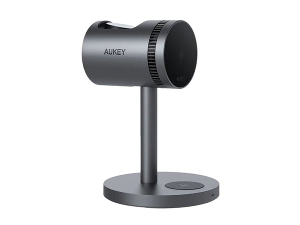 Aukey MagFusion LC-MC311A - Trådløst ladestativ - 3-in-1, Qi2, magnetic, with active cooling + AC-strømadapter - 15 watt - 3 A Aukey MagFusion LC-MC311A - Trådløst ladestativ - 3-in-1, Qi2, magnetic, with active cooling + AC-strømadapter - 15 watt - 3 A