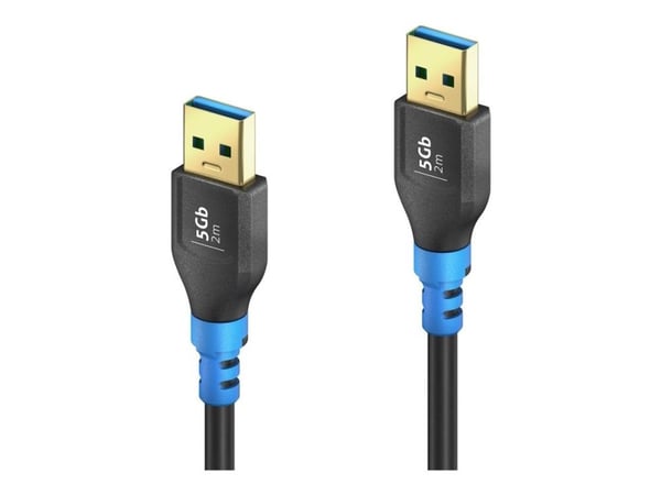 PureLink FlexInstall Series Premium - USB-kabel - USB-type A (hann) til USB-type A (hann) - USB 3.2 Gen 1x1 - 5 V - 3 A - 2 m - svart