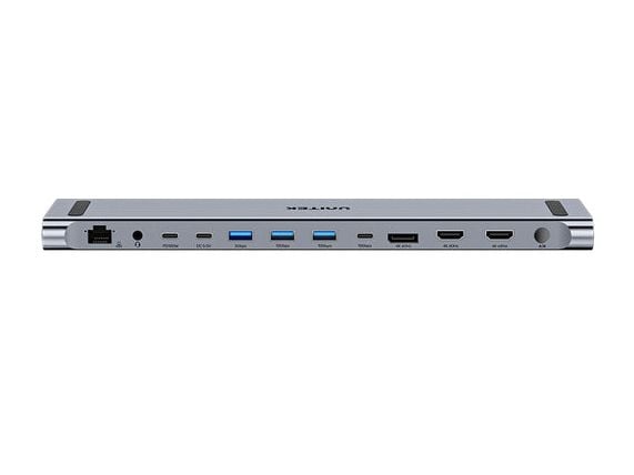 Unitek KVM-dokkingstasjon med vuggefunksjon, trippel 4K-utgang, USB-C, MST, HDMI 2.0