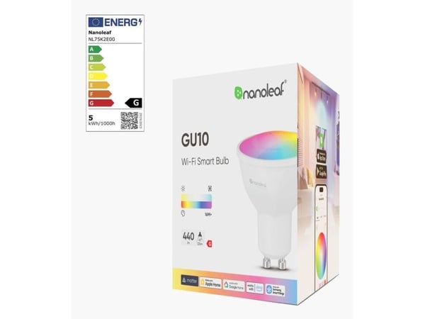 Nanoleaf - LED-glödlampa - form: MR16 - GU10 - 5 W - klass G - RGBCW-lampa - 2700-6500 K