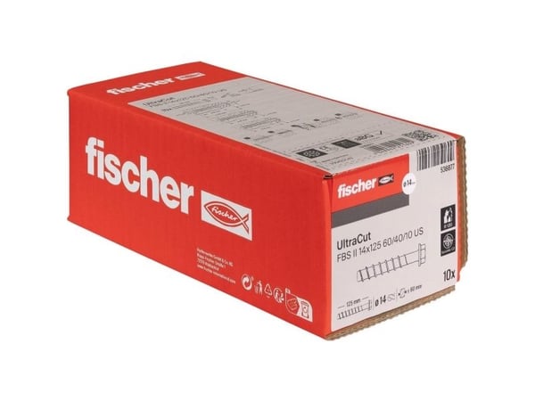 Fischer 536877 Betonskrue 14 mm 125 mm Udvendig sekskant 10 stk