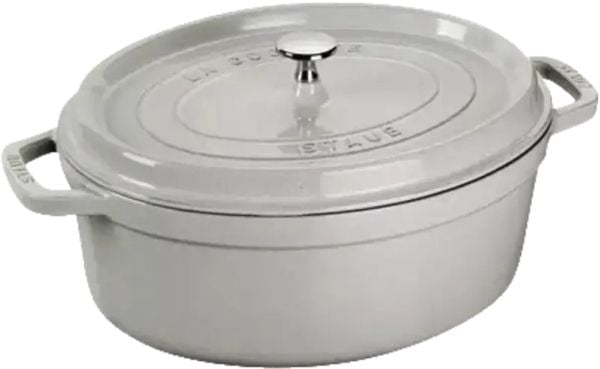 Staub Cocotte ovaali valkoinen tryffeli 27cm Staub Cocotte ovaali valkoinen tryffeli 27cm