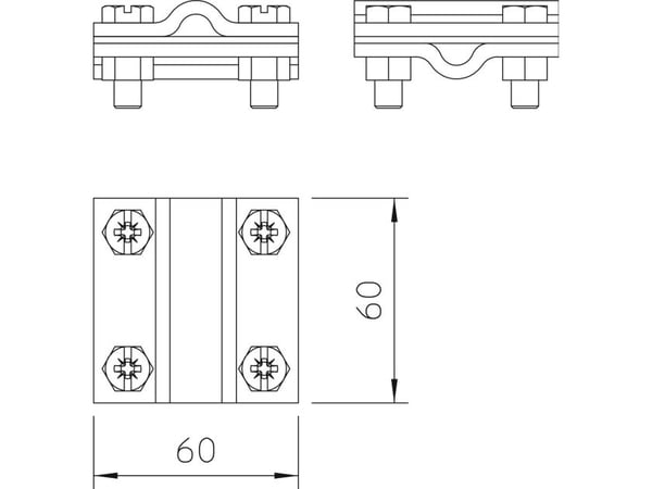 Obo Bettermann 5312318, Stål, 60 mm, 60 mm, 10 stykker