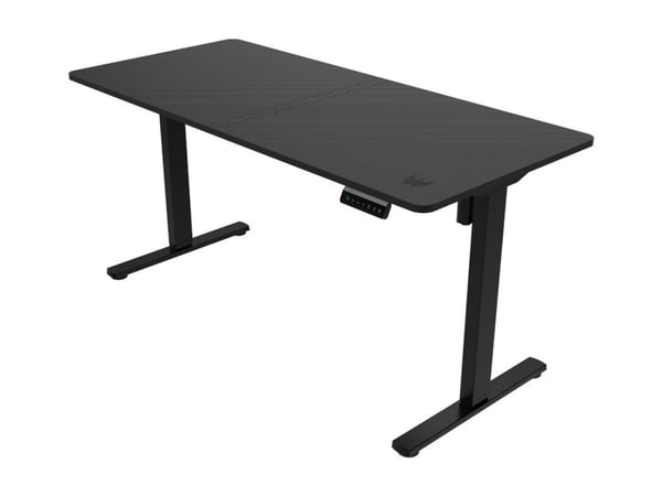 Acer Predator PGD332 - Skrivebord - rektangulær med sidekontur - elektrisk høydejustering - jern - svart