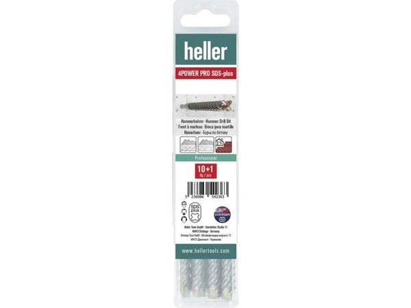 Heller 4Power SDS-Plus hammerbor 29856 bor 10 mm total lengde 210 mm SDS-Plus 11 stk