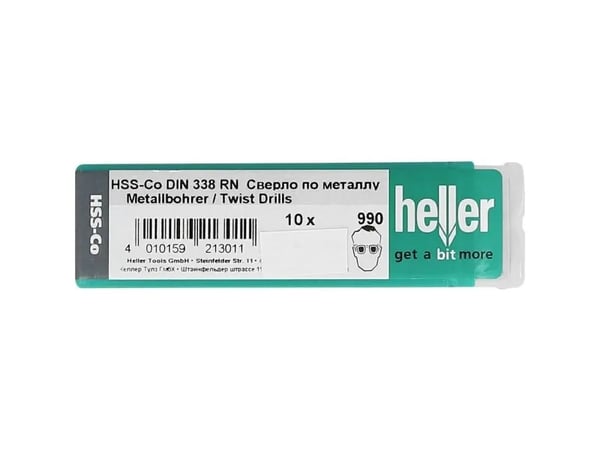 Heller 21282 3 HSS metallspiralbor 4,1 mm, samlet lengde 75 mm, kobolt DIN 338, sylinderskaft, 10 stk