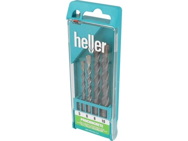 Heller Power 3000 16873 borrset för betong spiral 4 delar 5 mm, 6 mm, 8 mm total längd 120 mm cylindrisk skaft 1 set