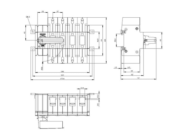 Siemens 3KD3242-2NE10-0, IP20, 1000 / 440 V