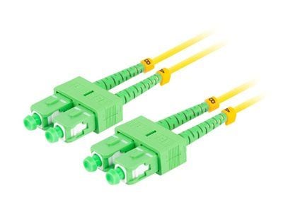 Lanberg - Patch-kabel - SC/APC enkelläge (hane) till SC/APC enkelläge (hane) - 2 m - 3 mm - fiberoptisk - duplex - 9 / 125 mikrometer - G.657.A1 - ...