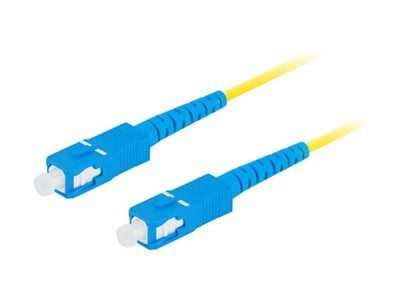 Lanberg - Patch-kabel - SC/UPC (hane) till SC/UPC (hane) - 10 m - 3 mm - fiberoptisk - simplex - 9 / 125 mikrometer - G.657.A1 - halogenfri - gul -...