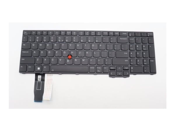 Chicony - Ersättningstangentbord för bärbar dator - med Trackpoint - bakgrundsbelyst - QWERTY - engelska - svart - FRU - för ThinkPad L15 Gen 4; P1...