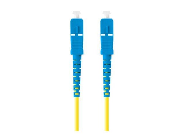 Lanberg - Patch-kabel - SC/UPC (hane) till SC/UPC (hane) - 10 m - 3 mm - fiberoptisk - simplex - 9 / 125 mikrometer - G.657.A1 - halogenfri - gul -...