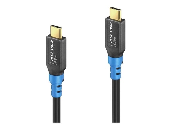 PureLink FlexInstall Series Premium - USB-kabel - USB-C (hane) till USB-C (hane) - USB4 Gen2x2 - 3 m - svart