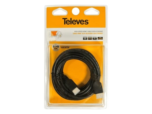 Televes 494503, 5 m, HDMI Type A (Standard), HDMI Type A (Standard), 18 Gbit/s, Svart