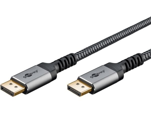 Goobay 75679, 1 m, DisplayPort, DisplayPort, Hankjønn, Hankjønn, 7680 x 4320 piksler