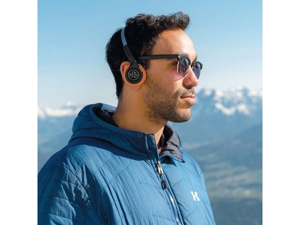 JLab Rewind 2 - Hodetelefoner med mikrofon - on-ear - Bluetooth - trådløs - svart