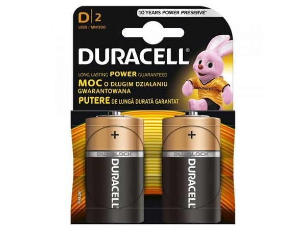 Duracell MN1300, Engangsbatteri, D, Alkalinsk, 1,5 V, Sort, Gull, -20 - 54 °C