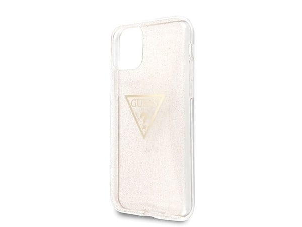 Guess GUHCN58SGTLGO iPhone 11 Pro Gold/Gold kova kotelo Glitter Triangle