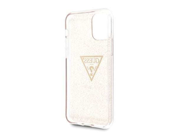 Guess GUHCN58SGTLGO iPhone 11 Pro Gold/Gold kova kotelo Glitter Triangle