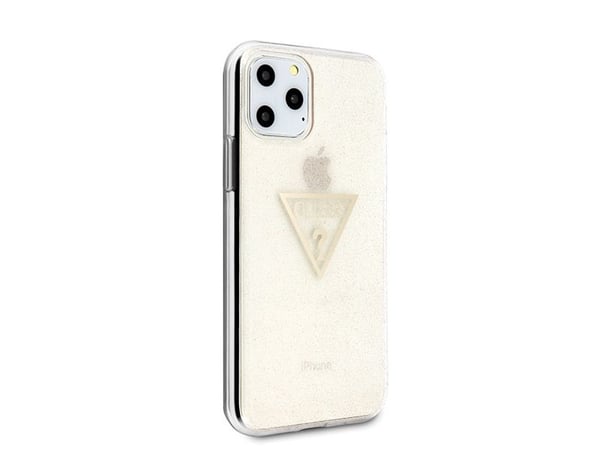 Guess GUHCN58SGTLGO iPhone 11 Pro Gold/Gold kova kotelo Glitter Triangle